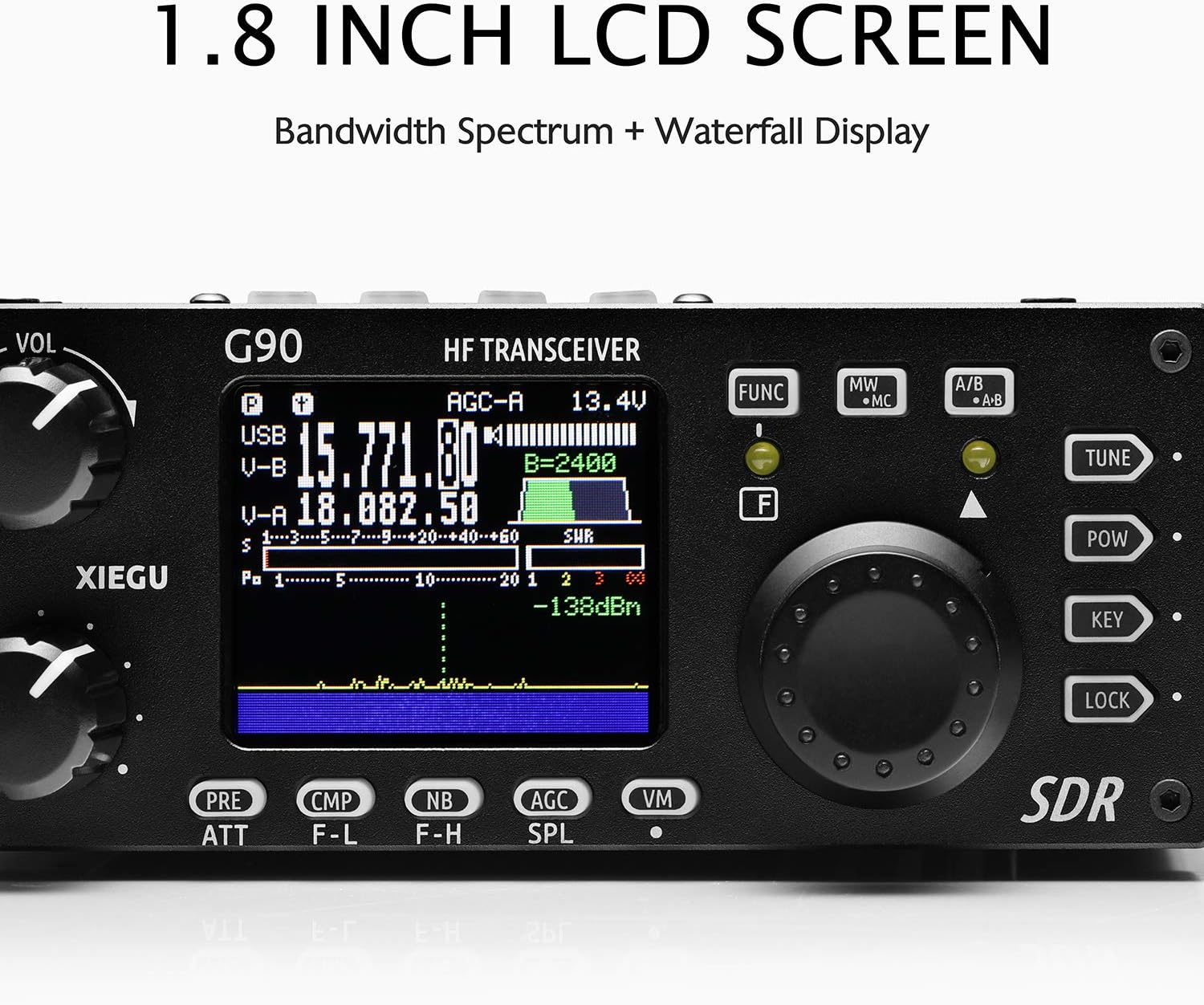 Xiegu G90 HF Transceiver HF Radio 20W SSB/CW/AM/FM SDR